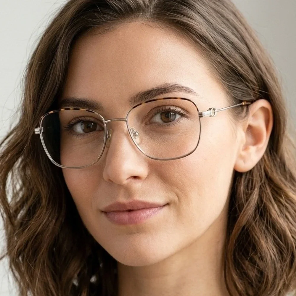 Coach HC5103B Light Gold Tortoise Metal Eyeglasses 54-17-140 C Logo